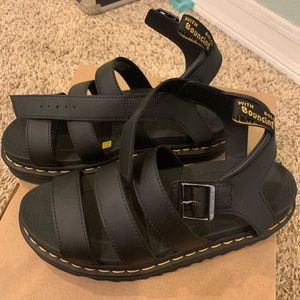 Dr. Martens Blaire Hydro Leather Strap Sandals, Womens Size 8